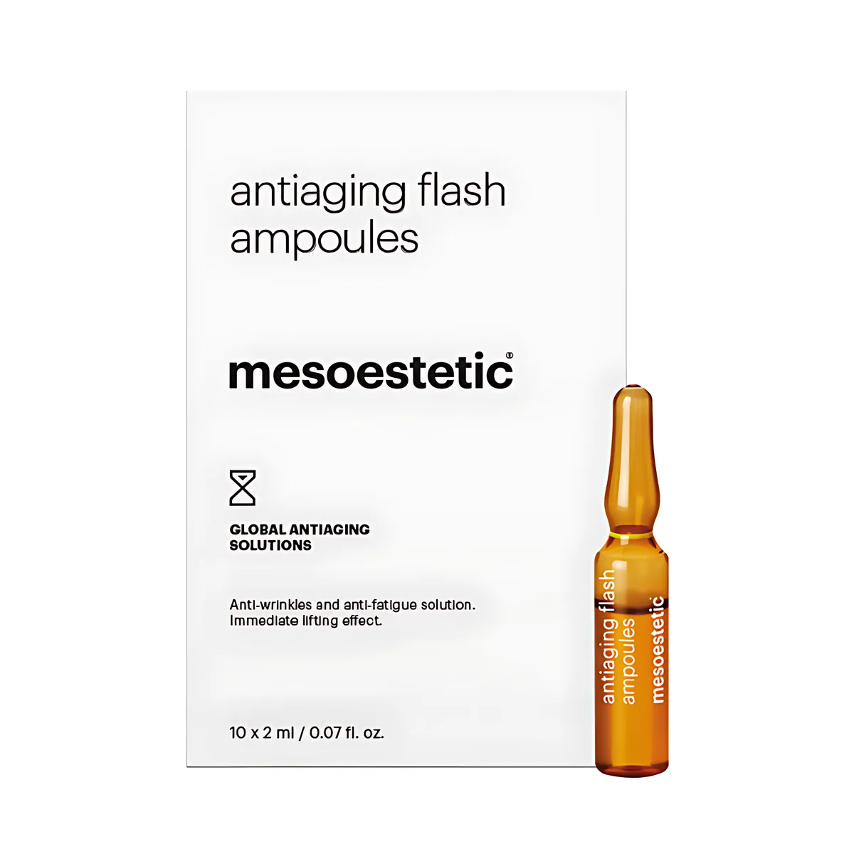 antiaging flash ampoules, mesoestetic