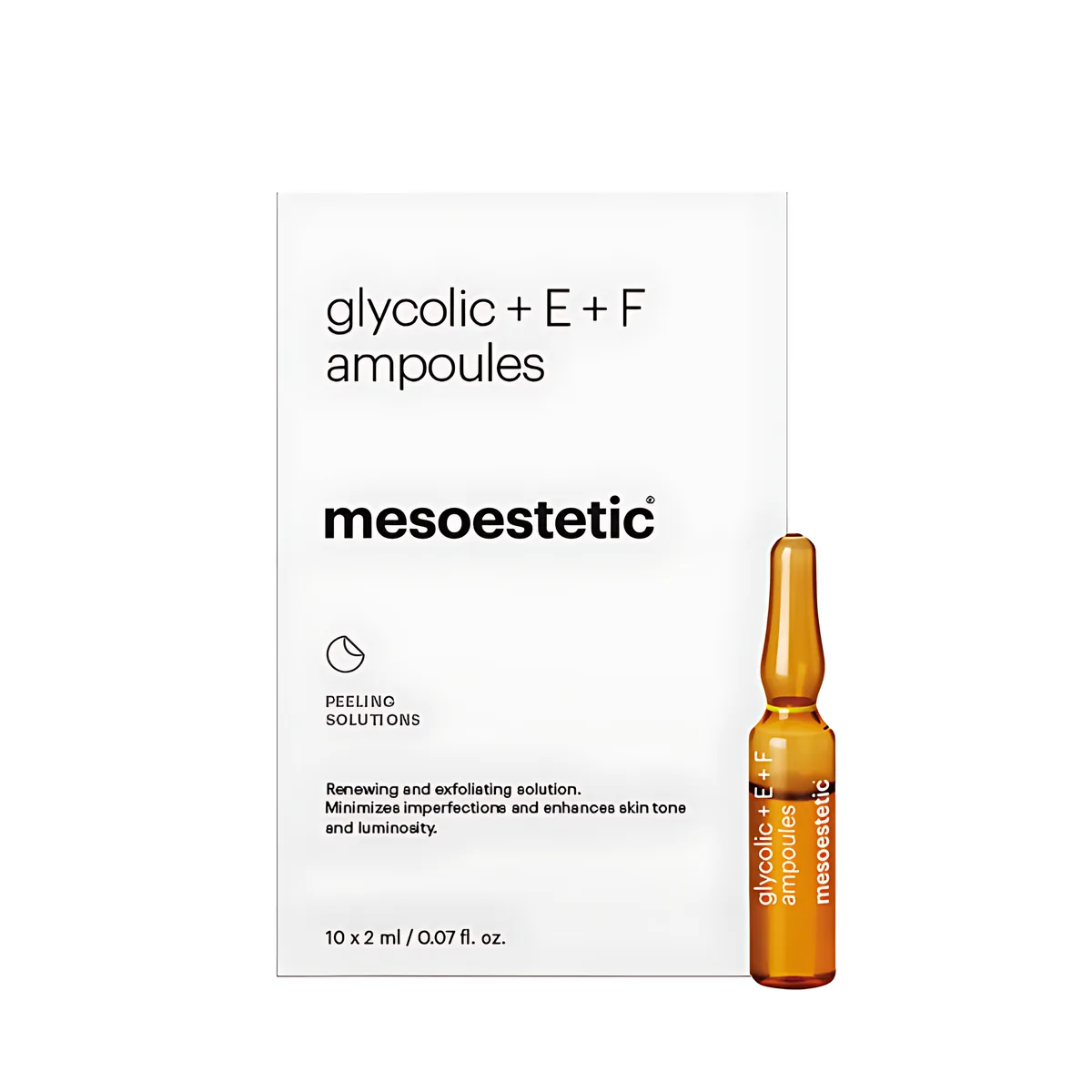 glycolic + E + F ampoules, mesoestetic